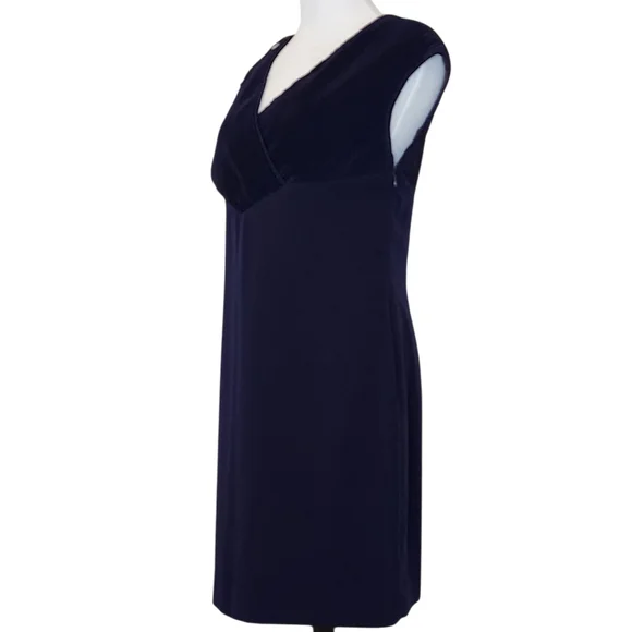DW3 dress v-neck purple formal party lined side zip back slit sleeveless USA - Picture 6 of 11